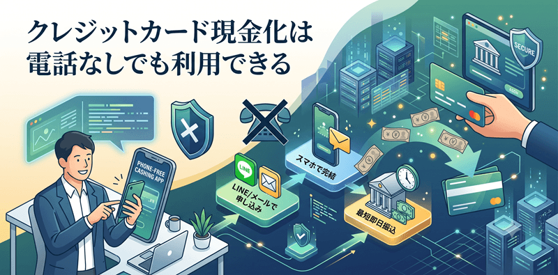 レジットカード現金化は電話なしでも利用できる