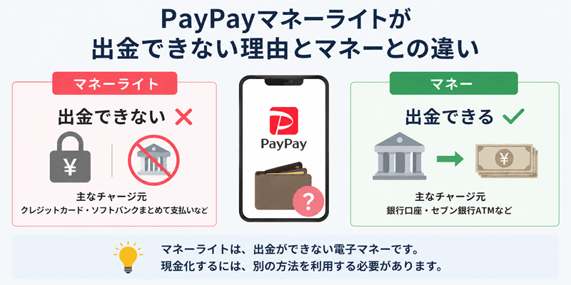 PayPayマネーライトが出金できない理由