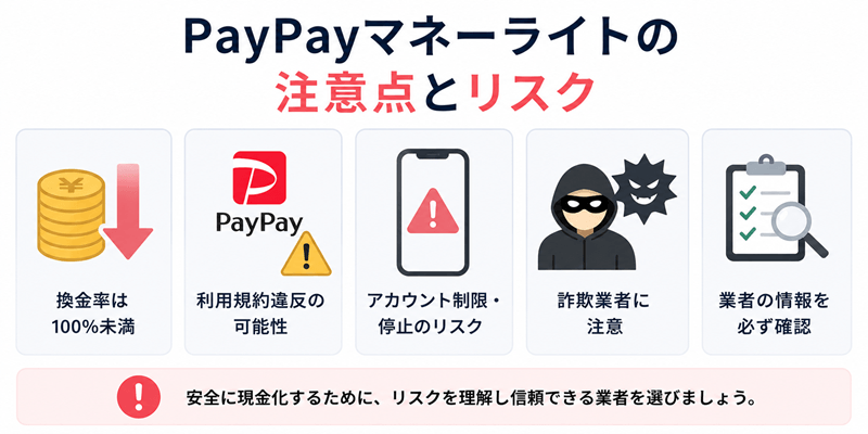 PayPayマネーライト現金化の注意点